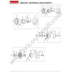 Makita Spare Parts for Brush Cutter BBC5700 - Drawing 3