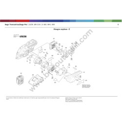 Bosch Compound Mitre Saw GCM 18V-216 Parts - Drawing 1