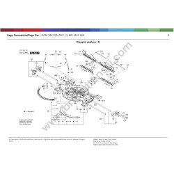 Bosch Ricambi per Troncatrice GCM 18V-305 GDC - Esploso