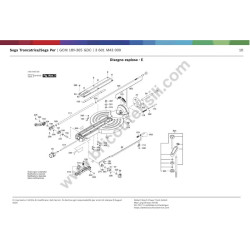 Bosch Compound Mitre Saw GCM 18V-305 GDC Parts - Drawing 1