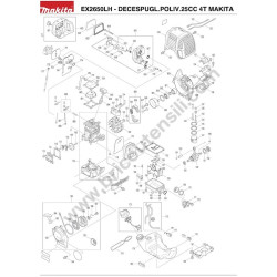 Makita Decespugliatore Polivalente EX2650LHRH Ricambi - Esploso 2