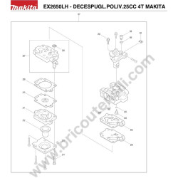 Makita EX2650LH 4-stroke Brushcutter Parts - Drawing 3