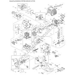 Makita EM2650LH 4-stroke Brushcutter Parts - Drawing 2