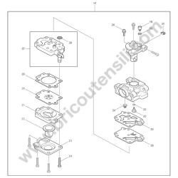 Makita EM2650LH 4-stroke Brushcutter Parts - Drawing 3