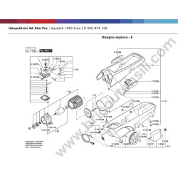 Bosch Idropulitrice Aquatak 1350 Euro Ricambi - Esploso 1