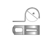 Heavy duty pipe bracket with one hole