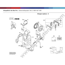 Bosch Ricambi per Idropulitrice AdvancedAquatak 140 - Esploso