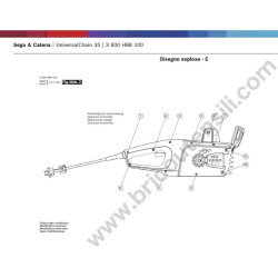 Bosch Corded Chainsaw UniversalChain35 Parts - Drawing 1