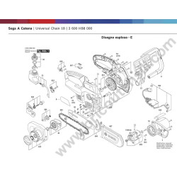 Bosch Ricambi per Sega Universal Chain 18 - Esploso