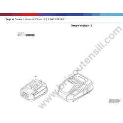 Bosch Ricambi per Sega Universal Chain 18 - Esploso 1