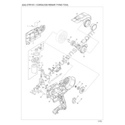 Makita DTR181 Cordless Rebar Parts - Drawing