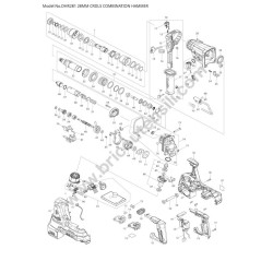 Makita Ricambi per DHR281 - Esploso
