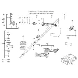 Milwaukee M18FSAG115X-0 Ricambi - Esploso