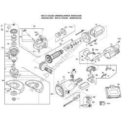 AEG Angle Grinder WS13-125SXE Parts - Drawing