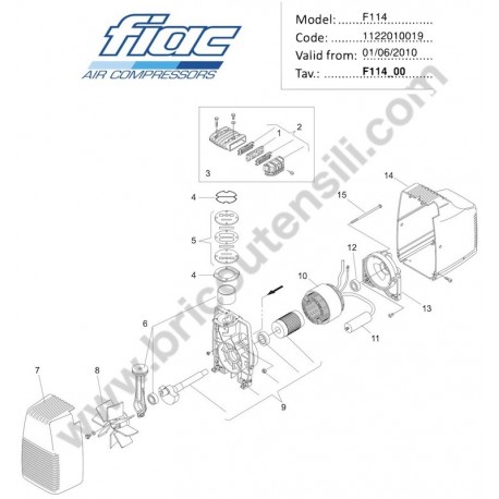 FIAC Spare Parts for Pump Unit F114