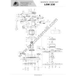 Stayer Levigatrice LOM 230 Ricambi
