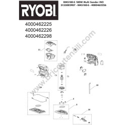 RYOBI RMS180-S Levigatrice Esploso Ricambi