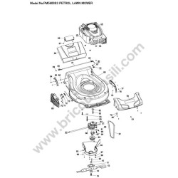 Dolmar Petrol Lawnmower PM5600S3R Parts Drawing 1