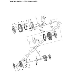 Dolmar Petrol Lawnmower PM5600S3R Parts Drawing 2
