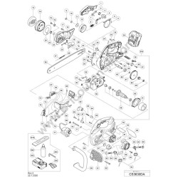 Hikoki Motosega a Batteria CS3630DA Esploso Ricambi