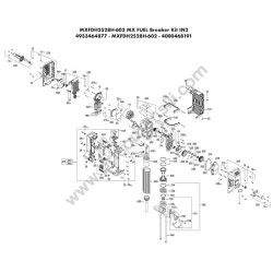 Milwaukee MXFDH2528H-602 Demolition Hammer Parts Diagram