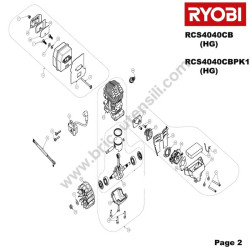 RYOBI RCS4040CB Motosega Esploso Ricambi 1