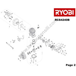 RYOBI RCS4240B Motosega Esploso Ricambi 1