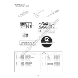 Ricambi Maruyama per Motosega MCV381 Esploso Ricambi 3