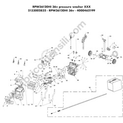 RYOBI RPW36120HI Idropuitrice Esploso Ricambi