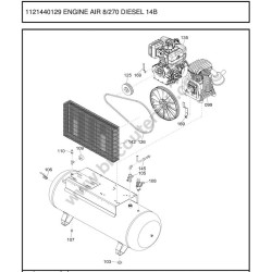 ABAC ENGINE AIR 8/270 DIESEL 14B Parts Diagram