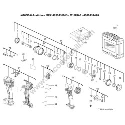 Milwaukee M18FID-0 Parts Diagram