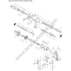 Makita HR2400 Rotary Hammer Parts Diagram