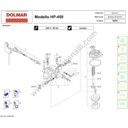 Dolmar Esploso Ricambi per Idropulitrice HP-450 - 1