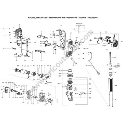 Milwaukee K2000H Demolitore Esploso Ricambi