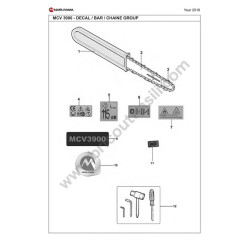 Maruyama Chainsaw MCV3900 Parts Diagram - 2