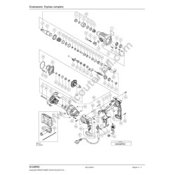Hikoki DH28PEC Rotary Hammer Parts Diagram