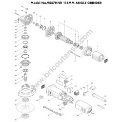 Makita Angle Grinder 9557HNR Parts