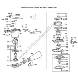 Milwaukee PDS13 Orbital Sander Parts Diagram