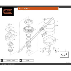Black&Decker Aspirapolvere BXVC30XDE Esploso Ricambi
