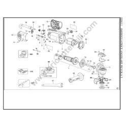 DEWALT D28111 Type 3 Angle Grinder Parts Diagram