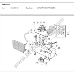 CECCATO BELTAIR PRO 90C2MR Parts Diagram