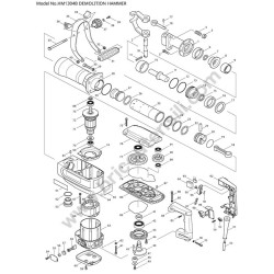 Makita Hammer HM1304B Parts Diagram