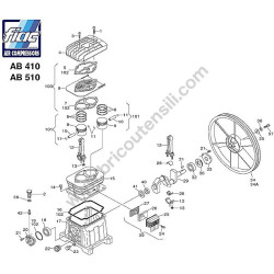 FIAC Parts for Petrol Engine Air Compressors Agri 55 Diesel - AB410 - 2