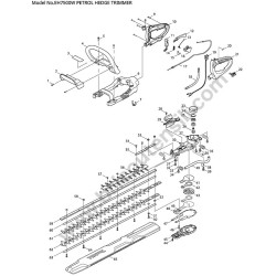 Makita Trimmer EH7500W Parts Diagram