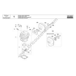 Dolmar Motosega PS-52 Esploso Ricambi - 1