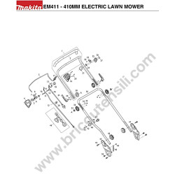Makita Lawn Mower EM411 Parts Diagram