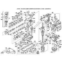 Milwaukee K750S Demolition Hammer Parts - Drawing
