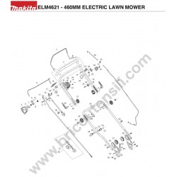 Makita Lawn Mower ELM4621 Parts Diagram