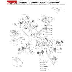 Makita Spare Parts Diagram for Lawn Mower ELM4110