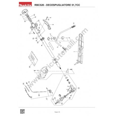 Makita Bruschcutter RBC520 Parts Diagram